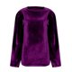 thumbnail image 4 of Karight Women Frill Trim Mock Neck Velvet Top Shirred Flounce Long Sleeve Blouse Daily Regular Solid Shirt, 4 of 5