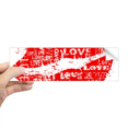 thumbnail image 1 of Valentine's Day Red Lip Love Rectangle Bumper Sticker Notebook Window Decal, 1 of 1