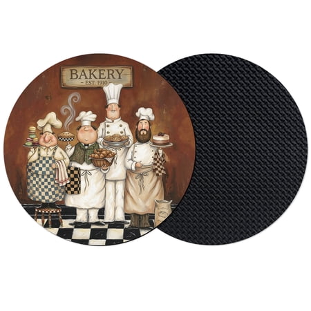 Bakery Chefs Vintage Coasters Set of 2 Absorbent Coasters for Drinks Farmhosue Kitchen Baking Team Coaster for Desk Coffee Table Protection Home Decor House Warming Gifts 4