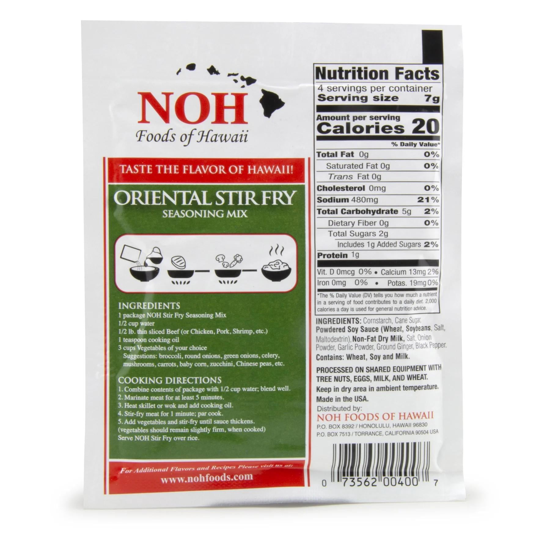 (6 pack) NOH Oriental Stir Fry Seasoning Mix, 1 oz