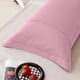 thumbnail image 5 of Fundas de almohada de tejido de algodón Tamaño estándar - cierre de envoltura suave y transpirable - 18,89x29,13 in, paquete de 2 - amarillo, morado, gris, café, azul, rosa, 5 of 6
