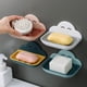 thumbnail image 3 of Advancent Bandeja de almacenamiento para pared, baño, cocina, decoración de nubes, cepillo, plato, soporte de de plástico, estante organizador de Juegos de accesorios de baño Azul claro Advancent HA065188-04, 3 of 6