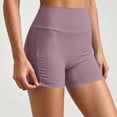 thumbnail image 2 of Hurxie Biker Shorts 4'' - High Waisted Booty Workout Volleyball Yoga Womens Shorts Purple,XL, 2 of 7