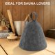 thumbnail image 4 of Uxcell Gorro de Sauna 1-Pack para Mujeres y Hombres, Gorro de Lana Vaporarium Suave Duradero Cómodo Transpirable para Spa [Gris Claro], 4 of 7