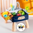 thumbnail image 3 of Fregadero de cocina para niños, fregadero de juguete, juego de lavavajillas, juguetes, juego de simulación de casa, lavavajillas eléctrico para niños, Azul Baoblaze fregadero de juego de cocina para niños, 3 of 8
