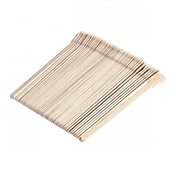 ACDANC 100pcs Wooden Tongue Depressor Disposable Waxing Spatulas Wax Stick (Original Wooden Color)
