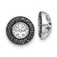 thumbnail image 2 of 14K White Gold Black Diamond Round Earring Jackets 4.25 mm Opening for Stud Earrings (0.24Cttw), 2 of 4