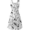 thumbnail image 4 of Vestido sin mangas cómodo suelto con estampado de Halloween con cuello redondo de verano para mujer a la moda Fridja  nbo1796, 4 of 5