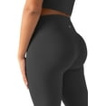 thumbnail image 4 of YITTY Active Women's UltraLuxe Kick Flare High Waist Legging, Athleisure, 4-Way-Stretch, Onyx, L, Regular | 32" Inseam, 4 of 8