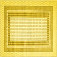 thumbnail image 1 of Ahgly Company Machine Washable Indoor Square Abstract Yellow Contemporary Area Rugs, 3' Square, 1 of 4