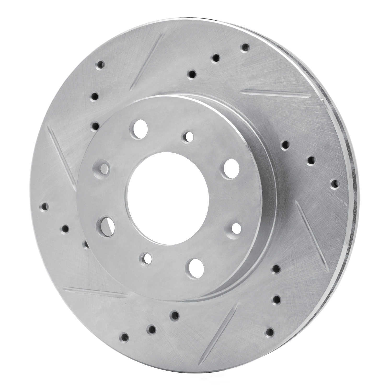 Dynamic Friction Company 631-59018L DFC Brake Rotor - Drilled And Slotted - Silver
