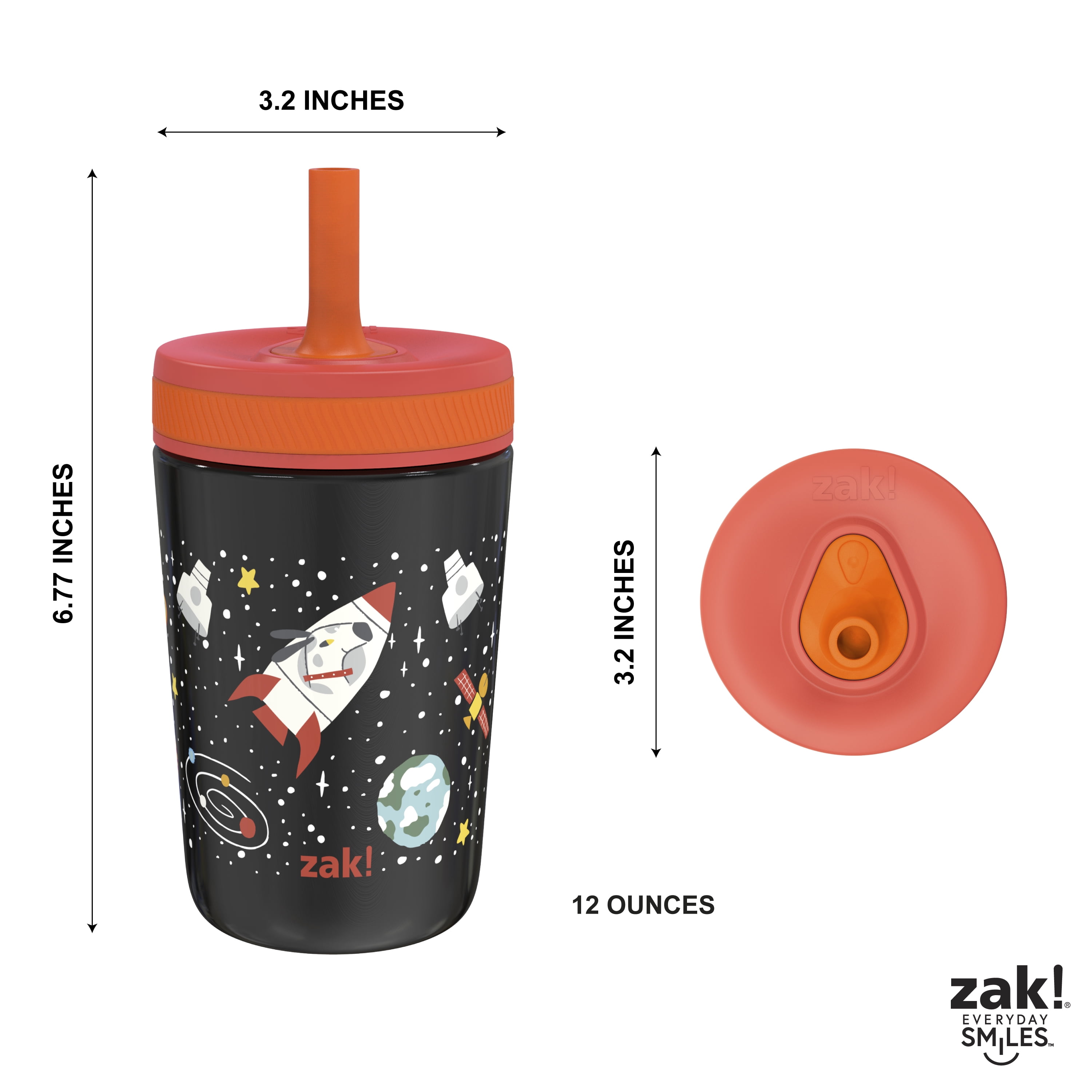 Zak Designs 12oz Vacuum Insulated Stainless Steel Kid's Travel Cup