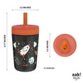 thumbnail image 6 of Zak Designs 12oz Kelso Toddler Cups For Travel or At Home, Vacuum Insulated Stainless Steel Sippy Cup With Leak-Proof Design is Perfect For Kids (Spaceships), 6 of 12