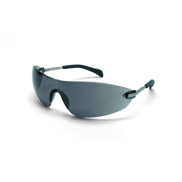 Crews S2212 Blackjack Lunettes de Sécurité Élite avec Branches en Métal Chromé et Lentilles Grises