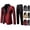 Black, variant on CHUMUD 2 Piece Sets for Men Glitter Blazer Shiny Suit Notch Lapel Jacket Sport Coat Homecoming Party Prom Bash Lightweight Busniess Travel Jakcets with Long Pants