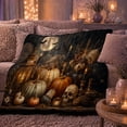 thumbnail image 6 of Moody Vintage Lantern and Pumpkin Still Life, Festive Autumn Warm Flannel Blanket for Living Room and Family Room, Art Lovers Autumn Celebration Gift, Festive Home Decor, 6 of 9