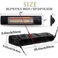 thumbnail image 2 of Wall-Mounted Patio Heater Cover - Black 30'L *9.5'H *6.5 ' W Electric Heater Cover,420D Oxford Waterproof Dustproof Infrared Heater Covers for I, 2 of 4