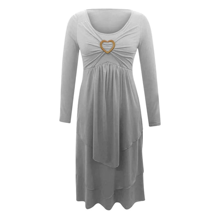 Casual Vacation Solid Patchwork O Neck A Line Dresses Casual Vacation Solid Patchwork O Neck A Line Dresses