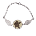 thumbnail image 1 of Hipopótamo de pie Pulsera pulsera pulsera alas de ángel pulsera, 1 of 3