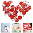 thumbnail image 2 of MOVTOTOP Aluminum Alloy Red Number Tags with Rings for DIY Use Portable and Durable 30pcs, 2 of 7