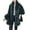 Dark Green, variant on Cardigan for Women Fashionable Sequin Shawl Cape with Detachable Collar Winter Wrap for Elegant Outerwear Thickened Bohemian Style Coat Black One Size