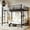 Black-Queen, variant on Bellemave Queen Size Loft Bed with 2 Ladder, Metal Loft Bed Frame with Guardrails for Kids and Teens, Heavy Duty Metal Slat Support, 52’’Under Bed Space, No Box Spring Required,Black