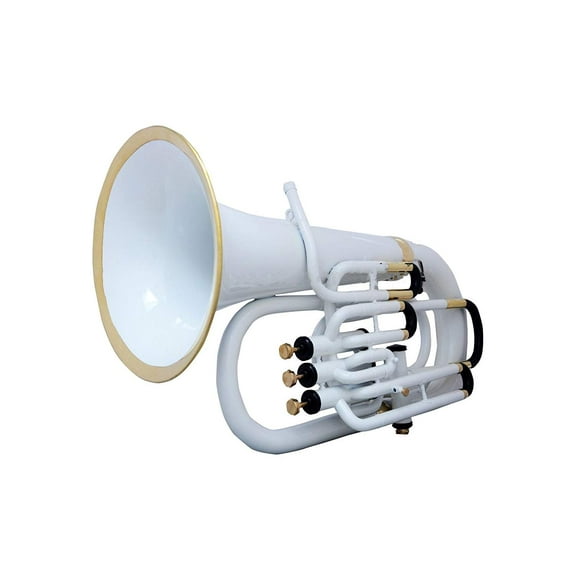 BB PITCH Stylish Euphonium Brass White with 4 valves