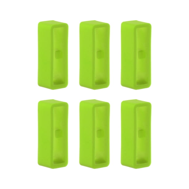 6uds Reloj Correa Lazo Cierre Anillos 20mm Caucho Reloj Soporte Guardián Silicona para Reloj Correa, Verde