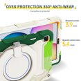 thumbnail image 3 of FJLBDE Case for Samsung Galaxy Tab S6 Lite 10.4 Inch 2024/2022/2020 with 360 Kickstand, Shoulder Strap Carrying Protective Cover, Multicolor Green, 3 of 6