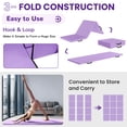 thumbnail image 5 of BalanceFrom 3-Panel All-Purpose Folding Gymnastics Workout Mat, 6' x 2' x 2", Light Purple, 5 of 7