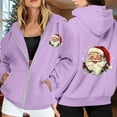 thumbnail image 2 of WILLBEST Sudadera para Mujer, Estilo Navideño, con Cremallera, Manga Larga, Bolsillo, Cordón Ajustable y Capucha XX-Grande, 2 of 8