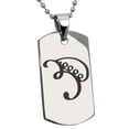 thumbnail image 1 of Stainless Steel Reiki Iava Persistence Engraved Dog Tag Pendant Necklace, 1 of 1