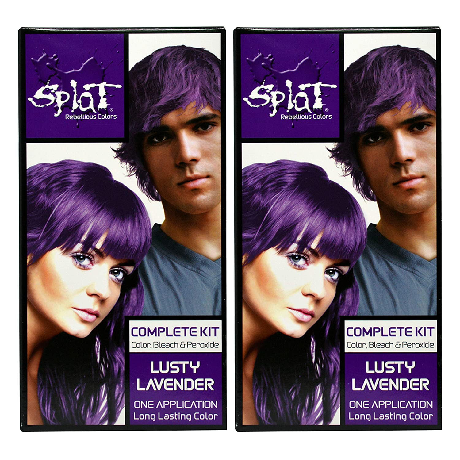 Splat Rebellious Colors Hair Coloring Kit - Lusty Lavender unique (Set of  2){{name} 