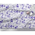 thumbnail image 2 of Soimoi Blue Cotton Duck Fabric Candies,Bell & Baubles Christmas Print Sewing Fabric Yard 42 Inch Wide, 2 of 3