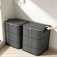 thumbnail image 6 of 4 PCS 140L Plaid Storage Bags, Foldable Clothes Storage Bins with Reinforced Handles, Closet Organizer Containers for Sweaters, Comforters, Bedding & Linen Sheets, Home & Dorm UseS, 6 of 7