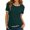 Green, variant on Women Basic T Shirts Solid Color Short Sleeve Ringer Tee Shirt Comfort Modern Fit Casual Summer Tops Blue XXL