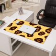 thumbnail image 3 of Long Mouse Pads for Desk,Yellow and Brown Of Leopard Print Desk Mats on Top Of Desks, Desk Mouse Pad Extra Large with 3mm Non-Slip Base and Stitched Edge for Gaming,Office,Work,Home 31.5"x15.7", 3 of 6