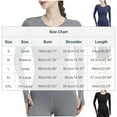 thumbnail image 3 of Under 10 dollars! Women's Long Sleeve Athletic Compression Shirt Stretch Slim Fit Yoga Running T-Shirt/Top for Gym Training Fitness, 3 of 6
