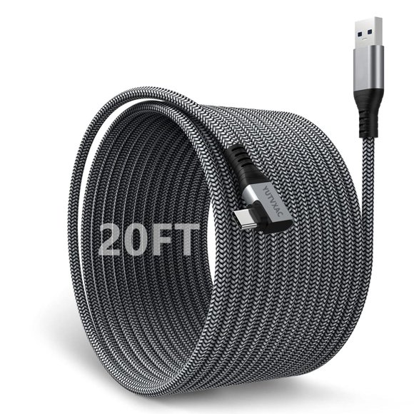 Cable Link de Transferencia YUTVXAC Negro para Oculus Quest 3 con Alta Velocidad y Carga Rápida para