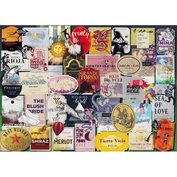Rompecabezas Ravensburger Wine Labels de 1000 piezas