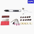thumbnail image 3 of taladro de uñas Mini de amoladora eléctrica USB, Mini de molienda de taladro eléctrico, de herramientas de grabado de corte de pulido - 35 piezas de plata, 3 of 8