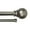 Gray, variant on Lumino 1" and 5/8" Pewter Classic Ball Adjustable Double Curtain Rod Set, 42"-120"
