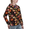 thumbnail image 2 of Yiaed Colorful Tulips Print Womens Casual Hoodies Crew Neck Long Sleeve Sweatshirts With Pocket Pullover Tops Women's Hooded Sweatshirt-X-Large, 2 of 5