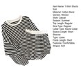 thumbnail image 7 of Joernso Women T-Shirt Shorts Suit Summer Striped Short Sleeves Round Neck Loose Elastic Waist Ladies Casual Tee Short Pants Suit Sports Wear, 7 of 7