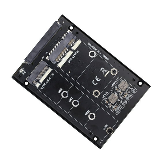 CY Dual MSATA NGFF B M SSD Card JBOD Raid0 Span Bridge to 2.5inch SATA Combo HDD Disk Drive Enclosure