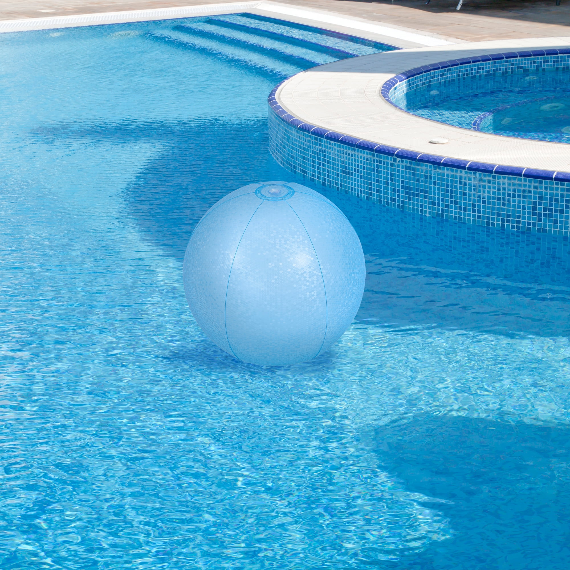 20 Blue Mosaic Inflatable Beach Ball Walmart