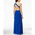 thumbnail image 2 of Speechless Juniors’ Embellished One-Shoulder Gown Dress, Blue, 5, 2 of 2