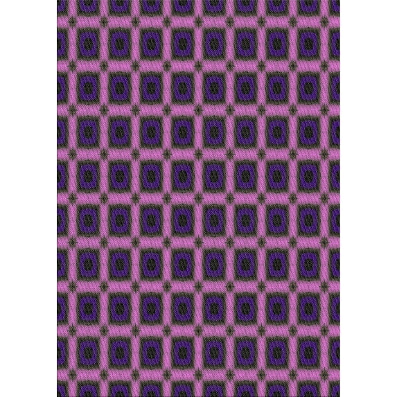 Ahgly Company Indoor Rectangle Patterned Purple Novelty Area Rugs, 2' x 3'