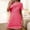 Hot Pink, variant on Aobny Green Casual Nightgowns for Women's Thin Cat-Print Sleep Dresses Short Short Sleeve Crew Neck Teens Pajamas Soft