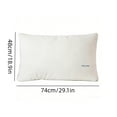 thumbnail image 3 of Polyester Bed Pillow, White, 74 x 48 cm, Plush Support Sleeping Pillow with Machine Washable Fiber Fill, 1-Pack, 3 of 6
